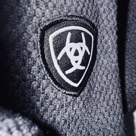 Ariat Shoulder Zip Asymmetrical Women Medium Blue Long Sleeve Preppy Equestrian - Picture 5 of 10